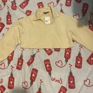 Creme/beige cropped top forever 21 size medium